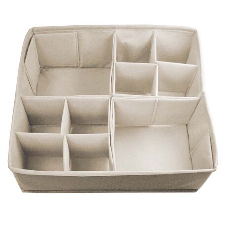 ORDINETT Ιταλίας Θήκη Οργάνωσης Συρταριού 30.5x30.5x10cm TNT 0.27kg DIVIDER LARGE MODULAR Μπεζ Μη Υφασμένο Ύφασμα TNT Non-woven-fabric