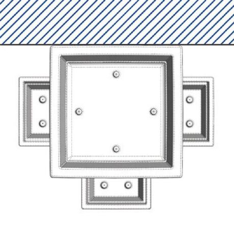 BAMA ITALY Γλάστρα Βαρέως Τύπου 50x50x87.5 78lt Γίγας 7.7kg Πλαστική Γκρι-Καφέ PIRAMIDE