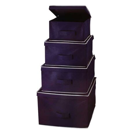 Κουτί Αποθήκευσης Ρούχων 33x40x18cm 24lt TNT Μπλε Σκούρο