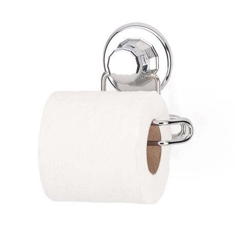 TEKNO-TEL Χαρτοθήκη Τοίχου 10x9x14cm Πάχος Ø7mm Αντοχή 12kg Επιχρωμιωμένο Ατσάλι με Βεντούζα EXTRA STRONG