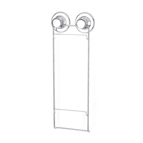 TEKNO-TEL Εταζέρα Μπάνιου 2όροφη Πτυσσόμενη 25x15x36cm Πάχος 7mm Αντοχή 12kg Επιχρωμιωμένο Ατσάλι με Βεντούζα EXTRA STRONG