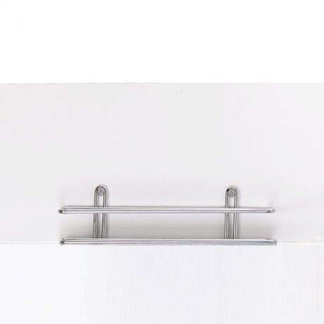 TEKNO-TEL Ραφιέρα Μπάνιου Τοίχου 25x11x7cm Πάχος Ø5mm Επιχρωμιωμένο Ατσάλι