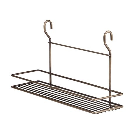 TEKNO-TEL Κρεμαστή Ραφιέρα Κουζίνας 40x10x24cm Επιχρωμιωμένο Ατσάλι ANTIQUE