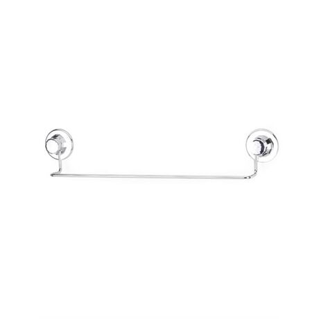 TEKNO-TEL Πετσετοθήκη 47x5x10cm Πάχος Ø7mm Αντοχή 12kg Επιχρωμιωμένο Ατσάλι με Βεντούζα EXTRA STRONG