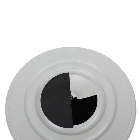 PLANET Κάδος Απορριμάτων 120lt Ø56x77cm Επαγγελματικός Πλαστικός με Καπάκι + Ημικυκλική Θυρίδα Απορριμάτων και 6 Ρόδες 360° 4.3kg Γκρι