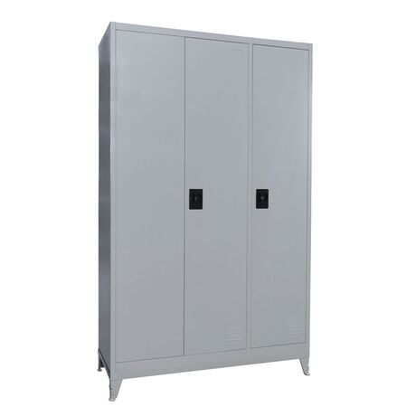 STEELEN Μεταλλική Ντουλάπα 115x45x191cm Πάχους 0.6mm/0.8mm (πάτωμα) Γαλβανιζέ 3φυλλη με 5 Ράφια και Ρυθμιζόμενα Πόδια -7 Αποθηκευτικοί Χώροι 56.5kg