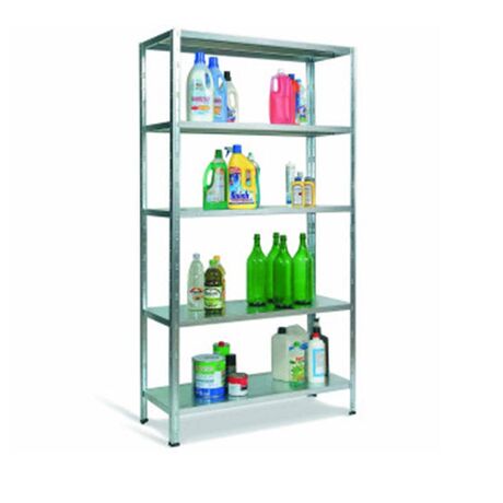 BIZZOTTO ITALY Μεταλλική Γαλβανιζέ Ραφιέρα Dexion 5όροφη 100x40x186cm 15.7kg MAX Αντοχή 350kg EUROKIT (31E500Z)