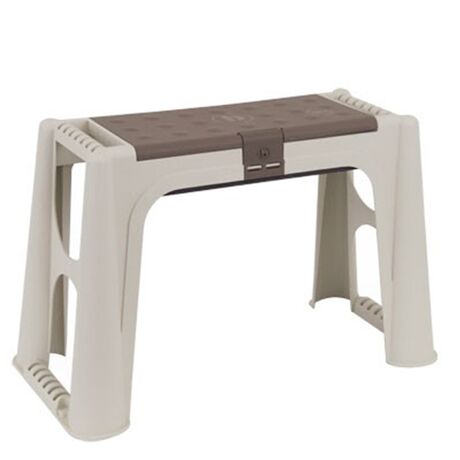 ARTPLAST Italy Σκαμπό Πολλαπλών Χρήσεων 58x28x37cm με Αποθηκευτικό Χώρο και Αφρολέξ 1.6kg Μπεζ-Καφέ