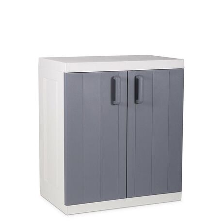 TOOMAX Ιταλίας XXL Πλαστική Ντουλάπα 89x54x96cm 16.4kg με 2 Εσωτερικά Ράφια-3 Χώρους MAX Αντοχή 120kg ANNIVERSARY MEGA LIGHT GREY/BASALT GREY XXL TUV/GS FASHION