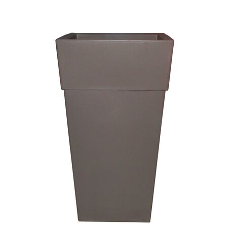 BAMA ITALY Γλάστρα Βαρέως Τύπου 50x50x87.5 78lt Γίγας 7.7kg Πλαστική Γκρι-Καφέ PIRAMIDE