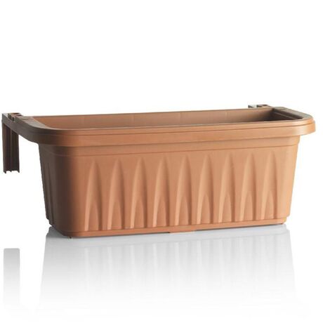 BAMA ITALY Ζαρντινιέρα Κρεμαστή 80x20x18.5cm 18lt με Ρυθμιζόμενους Βραχίονες και Σύστημα Αποστράγγισης 1.3kg Κεραμιδί RONDINE