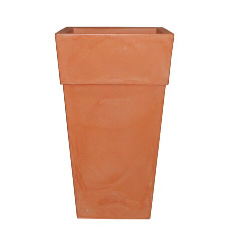 BAMA ITALY Γλάστρα Βαρέως 50x50x87.5cm 78lt Τύπου Γίγας 7.7kg Πλαστική Κεραμιδί PIRAMIDE