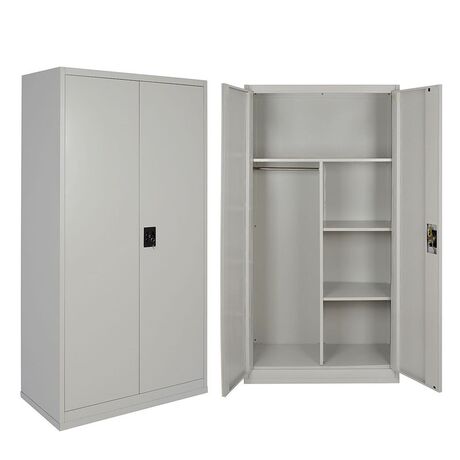 STEELEN Μεταλλική Ντουλάπα 70x40x171cm Πάχους 0.6mm/0.8mm (πάτωμα) Γαλβανιζέ με Χώρισμα - 5 Αποθηκευτικοί Χώροι