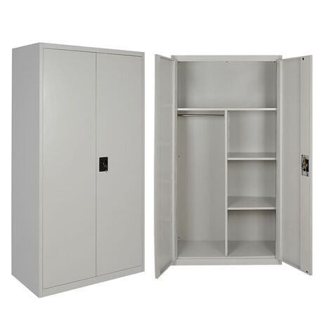 STEELEN Μεταλλική Ντουλάπα 90x45x181cm Πάχους 0.6mm/0.8mm (πάτωμα) Γαλβανιζέ με Χώρισμα - 5 Αποθηκευτικοί Χώροι