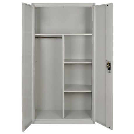 STEELEN Μεταλλική Ντουλάπα 90x45x181cm Πάχους 0.6mm/0.8mm (πάτωμα) Γαλβανιζέ με Χώρισμα - 5 Αποθηκευτικοί Χώροι