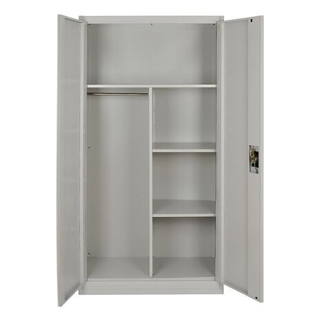 STEELEN Μεταλλική Ντουλάπα 70x40x171cm Πάχους 0.6mm/0.8mm (πάτωμα) Γαλβανιζέ με Χώρισμα - 5 Αποθηκευτικοί Χώροι