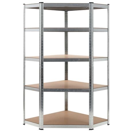 VESTA Μεταλλική Γαλβανιζέ Ραφιέρα Dexion 5όροφη 90x90x180cm με Μοριοσανίδες Πάχους 5mm 24.5kg Πάχος Δοκών 0.7mm MAX Αντοχή 875kg (175kg / Ράφι)