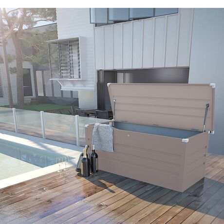 STEELEN Μπαούλο Αποθήκευσης 165x69x62cm 582lt 29.5kg Γαλβανιζέ MAX C  Γκρι Καφέ