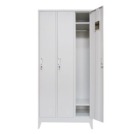 STEELEN Μεταλλική Ντουλάπα - Φοριαμός (Locker) 90x45x195cm 3φυλλη 51kg με Ρυθμιζόμενα Πόδια Πάχος 0.4mm 9 Αποθηκευτικών Χώρων