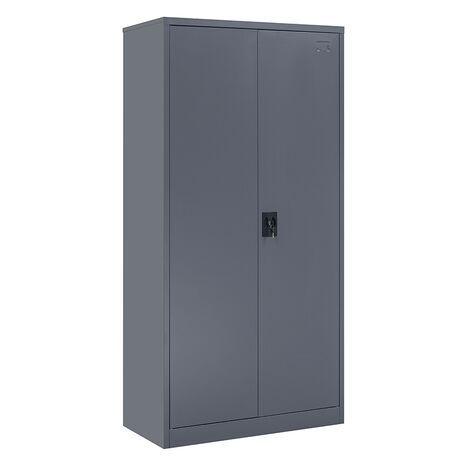 STEELEN Μεταλλική Ντουλάπα 70x40x171cm Πάχους 0.6mm/0.8mm (πάτωμα) Γαλβανιζέ με 4 Ράφια ΧΩΡΙΣ ΠΟΔΙΑ - 5 Αποθηκευτικοί Χώροι Ανθρακί Ματ