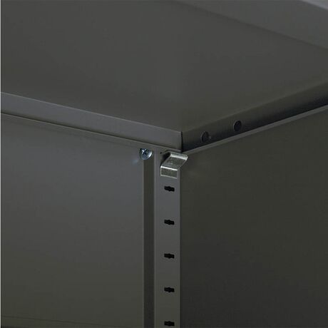 STEELEN Μεταλλική Ντουλάπα 70x40x181cm Πάχους 0.6mm/0.8mm (πάτωμα) Γαλβανιζέ με 4 Ράφια και Ρυθμιζόμενα Πόδια - 5 Αποθηκευτικοί Χώροι Ανθρακί Ματ