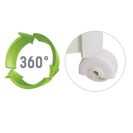 Πολυχρηστικό Τρόλεϊ Κουζίνας / Μπάνιου 39.5x37x108cm 4όροφο Πλαστικό με Ρόδες 360° Λευκό