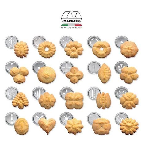 MARCATO Ιταλίας Μπισκοτομηχανή Design 2 Επιπέδων 5.5x5.5x21cm με 20 Κεφαλές για Μπισκότα Ανοδιωμένο Αλουμίνιο Πράσινο