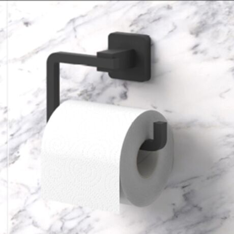 TEKNO-TEL Χαρτοθήκη WC 15x6x9cm Αλουμινίου Μαύρη Matte