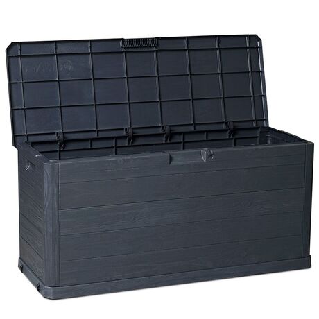 TOOMAX Ιταλίας Πλαστικό Μπαούλο 117x45x56cm 280lt 6.8kg MULTIBOX WOODY'S LINE ANTHRACITE TUV/GS