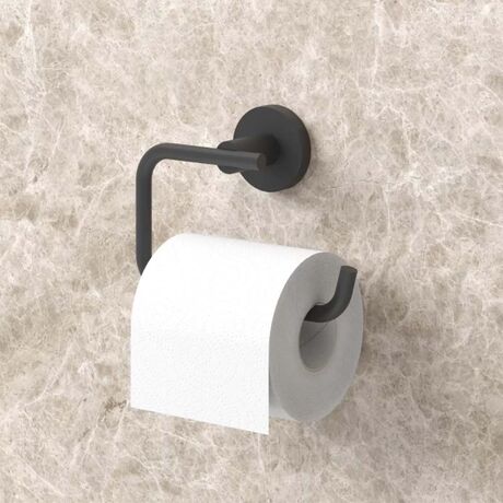 TEKNO-TEL Χαρτοθήκη WC 15x6x9cm Αλουμινίου Μαύρη Matte