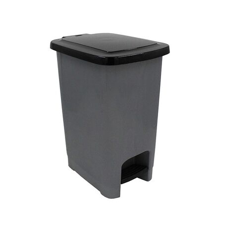 Κάδος Απορριμμάτων 10lt με Πεντάλ 20x27.5x35cm Πλαστικός Ασημί