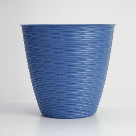 Κασπώ Στρογγυλό Πλαστικό με Σχέδιο Ψάθα Ø24x22cm Ραφ BAMA Ιταλίας