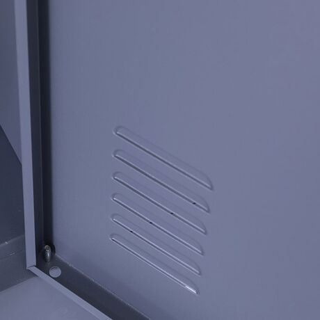 STEELEN Μεταλλική Ντουλάπα - Φοριαμός (Locker) 90x45x190cm 15 Ντουλάπια Πάχος 0.4mm με Ρυθμιζόμενα Πόδια 54kg Ανθρακί Ματ