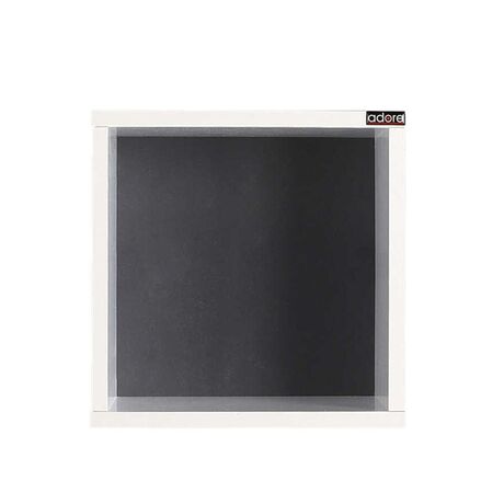 Ράφι Τοίχου Διακοσμητικό Κουτί 33x19x33cm Ξύλινο Λευκό Γυαλιστερό 3.11kg RAF033DD