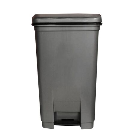 VIOMES Ελλάδας Κάδος Απορριμάτων με Πεντάλ 30x31.5x55cm 40lt Γκρι Τιτανίου Ελλάδας