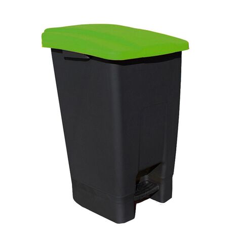 Κάδος Απορριμάτων 70lt 44x52x73cm 3.7kg Πλαστικός Επαγγελματικός/Οικιακός με Ρόδες και Χειρολαβή Μαύρο - Πράσινο