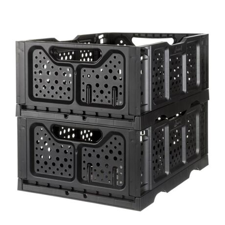 BAMA Ιταλίας Τελάρο Πολλαπλών Χρήσεων 40x30x17cm Πτυσσόμενο/Στοιβαζόμενο Χωρητικότητα 20lt Πλαστικό 0.55kg Πράσινο με Λαβές