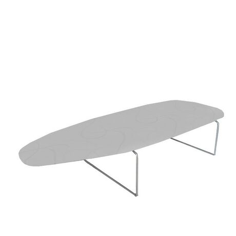 Σιδερώστρα Ατμού ΜΙΝΙ Μεταλλική 75x34x15cm Διάμετρος Σκελετού Ø6mm 1.6kg Επιτραπέζια Silver
