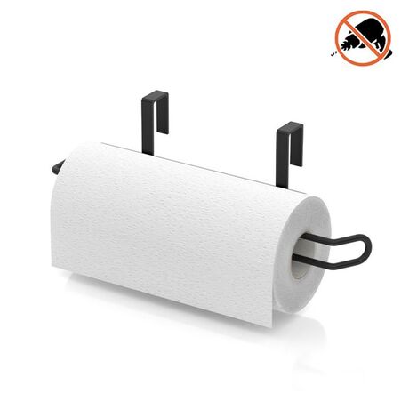TEKNO-TEL Κρεμάστρα Ντουλαπιού Κουζίνας 27x7x9cm Πολυχρηστική Επιχρωμιωμένο Ατσάλι Μαύρη