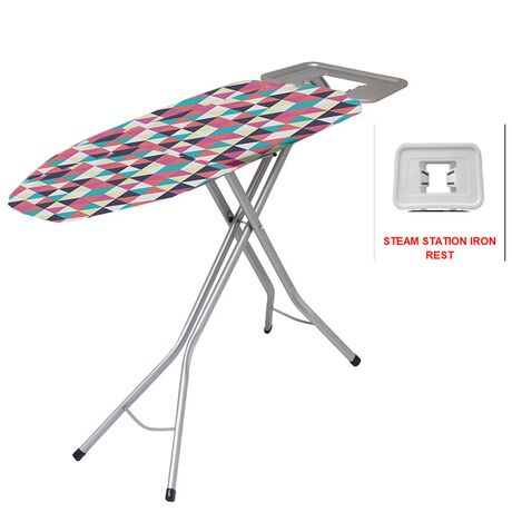 Σιδερώστρα Ατμού XL 155x45x95cm Μεταλλική με Επιφάνεια Σιδερώματος 125x45cm 7Kg Σχάρα 42x30cm Διάμετρος Ποδιού Ø34mm PEARL TRIANGLES