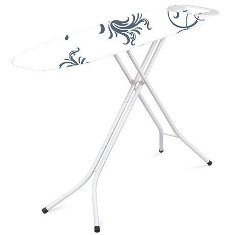 Σιδερώστρα Ατμού ANGELO 140x38x94cm Μεταλλική με Επιφάνεια Σιδερώματος 120x38cm Φαρδειά 4.3Kg Σχάρα 31x20cm με Πόδια Ø21mm FLORAL SWIRLS