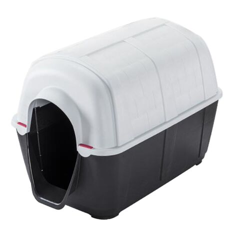 VESTA Σπίτι Σκύλου Small/Medium 49x73x52cm PETPAD 2 Πλαστικό 3.8Kg Μαύρο-Λευκό Πάγου
