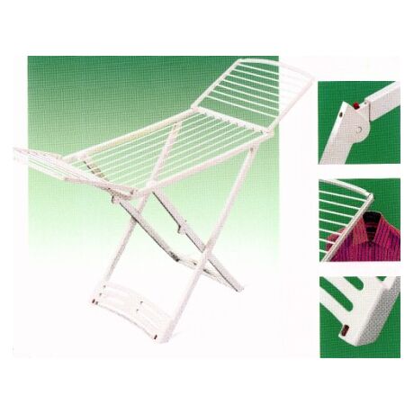 Απλώστρα Ρούχων Πλαστική 182x55x88cm SOLAR VILEDA 3φυλλη Άπλωμα 20m Αντοχή 20kg Βάρος 4.85kg Ιταλίας