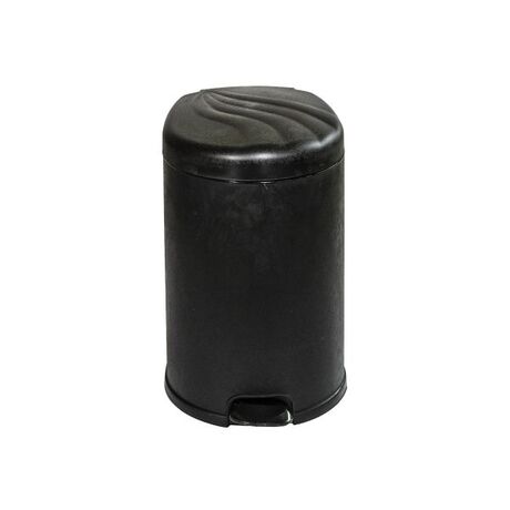 Κάδος Μπάνιου Πεντάλ 10lt Ø24.3x33.5cm Εσωτερικό Κάδο Ø20x26.5cm 6lt Πλαστικό Μαύρο Φαντασία Ελλάδας