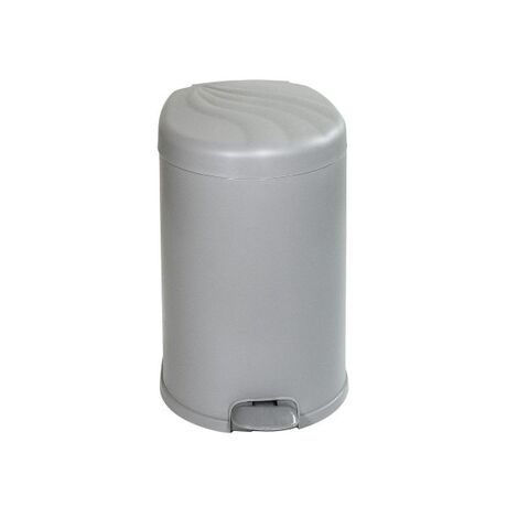Κάδος Μπάνιου Πεντάλ 10lt Ø24.3x33.5cm Εσωτερικό Κάδο Ø20x26.5cm 6lt Πλαστικό Γκρι Φαντασία Ελλάδας
