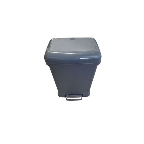 Κάδος Απορριμμάτων 38lt 37x24x54cm Πλαστικός με Πεντάλ Άνθρακι Soft Close