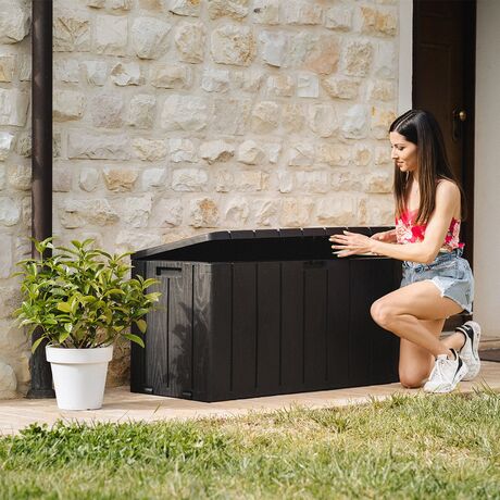 TOOMAX Ιταλίας Πλαστικό Μπαούλο Αποθήκευσης 270lt 6.6kg 117.5x45x56cm MASSIF Καπάκι-Κάθισμα 2 Ατόμων BRAVO 270L Brown