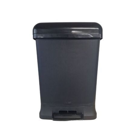 Κάδος Απορριμμάτων 38lt 37x24x54cm Πλαστικός με Πεντάλ Μαύρο Soft Close