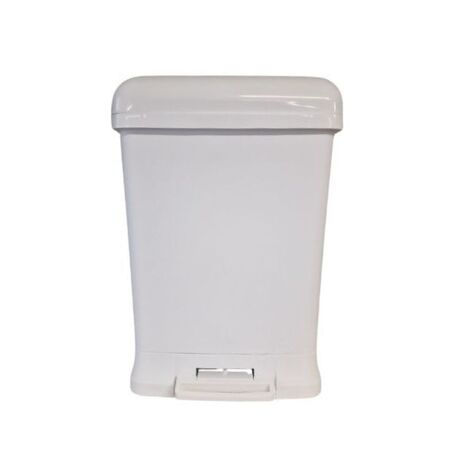 Κάδος Απορριμμάτων 38lt 37x24x54cm Πλαστικός με Πεντάλ Λευκό Soft Close