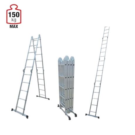VESTA Πολυμορφική Σκάλα Αλουμινίου 4Χ5 70x278cm MAX Ύψος 5.82m MAX Αντοχή 150kg Πιστοποιήση EN131